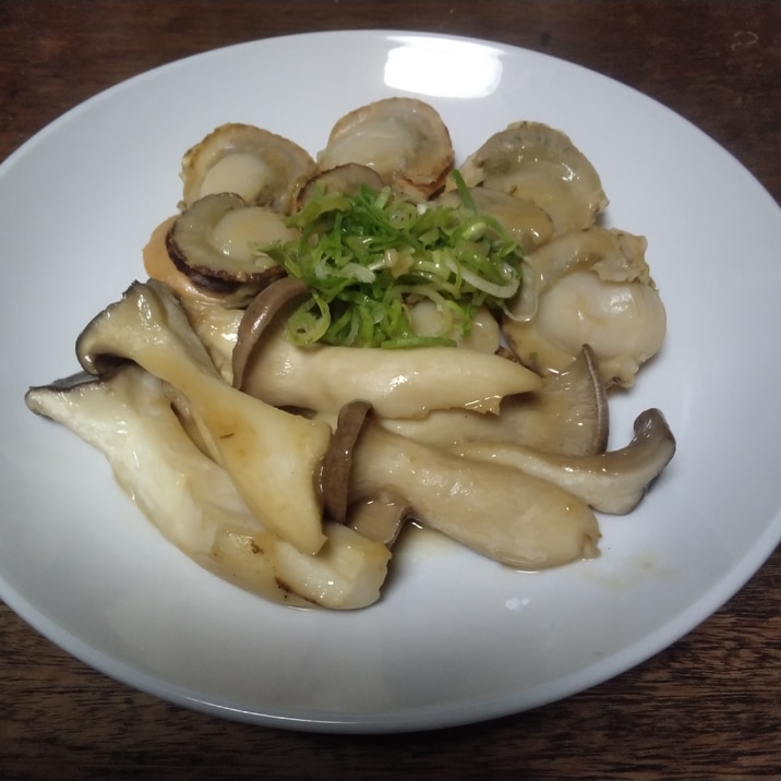 ほたてとエリンギのガリバタ醤油